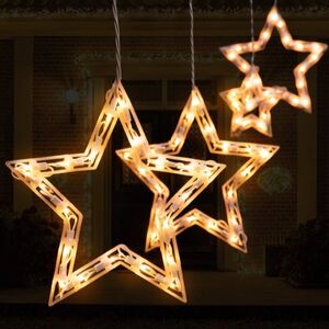 Star-Shaped Holiday String Lights - Warm White